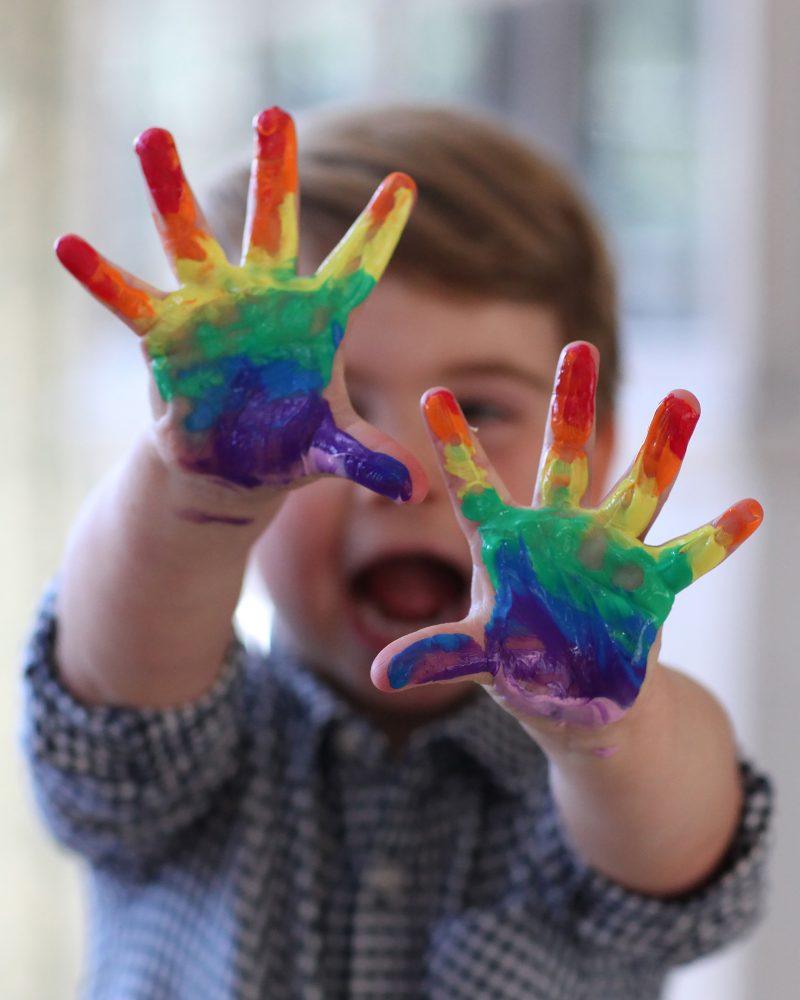 Prince Louis 2nd birthday fingerpaint