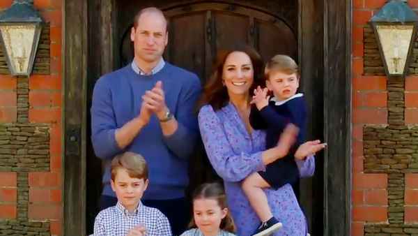 Prince William and Duchess Kate Lead Clap for Carers With Prince George Princess Charlotte and Prince Louis