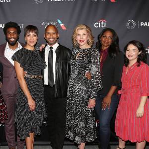 Robert King, Michelle King, Nyambi Nyambi, Cush Jumbo, Michael Boatman, Christine Baranski, Audra McDonald and Sarah Steele