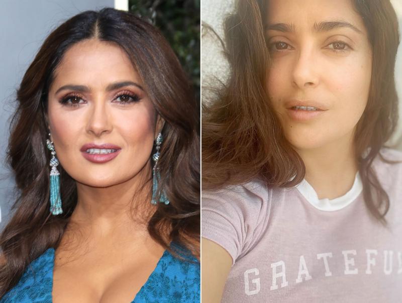 Salma Hayek Snaps a Makeup-Free Selfie From Bed: 'Sunday Vibes'