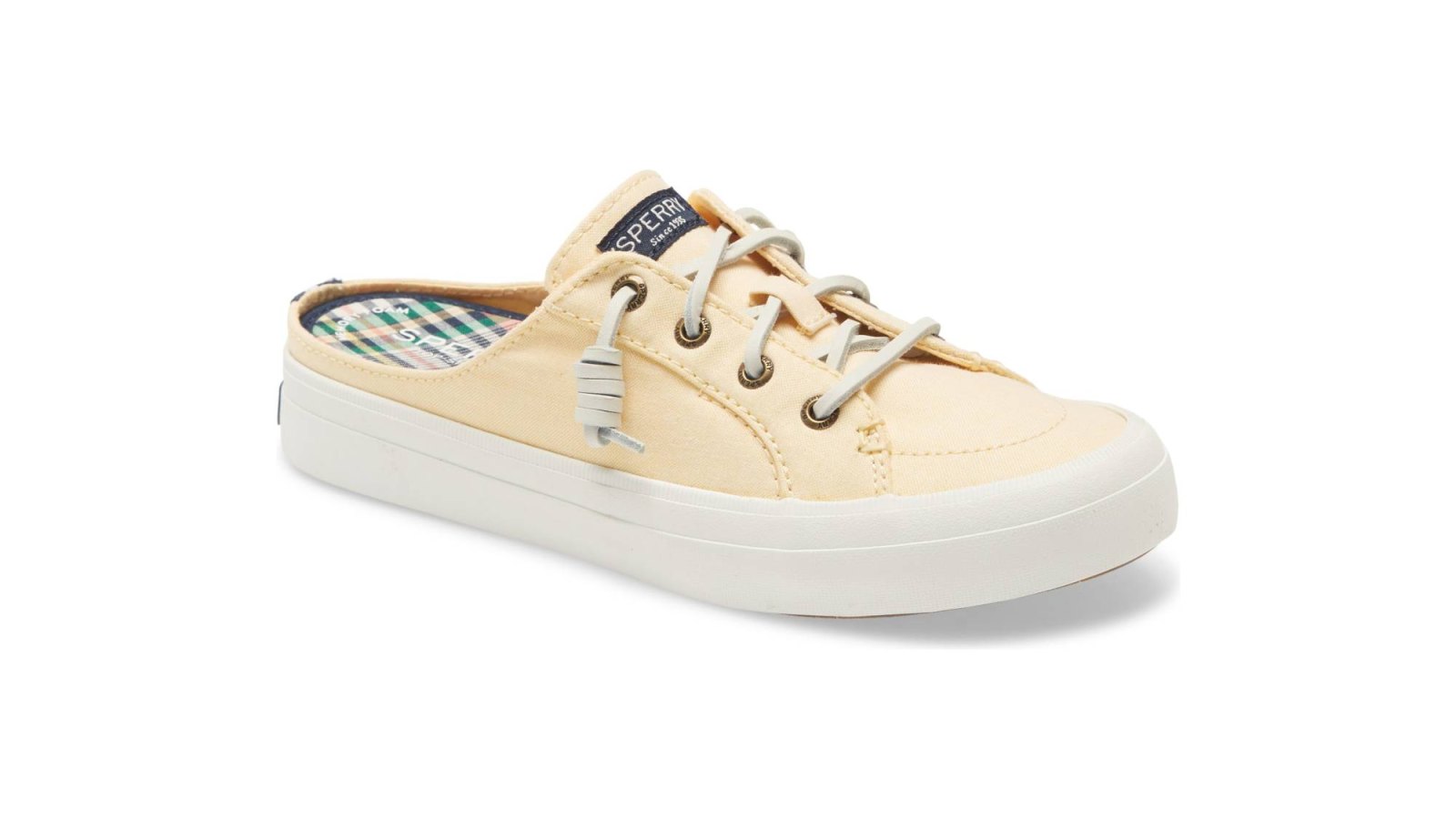 Sperry Crest Vibe Mule (Yellow Chambray Fabric)