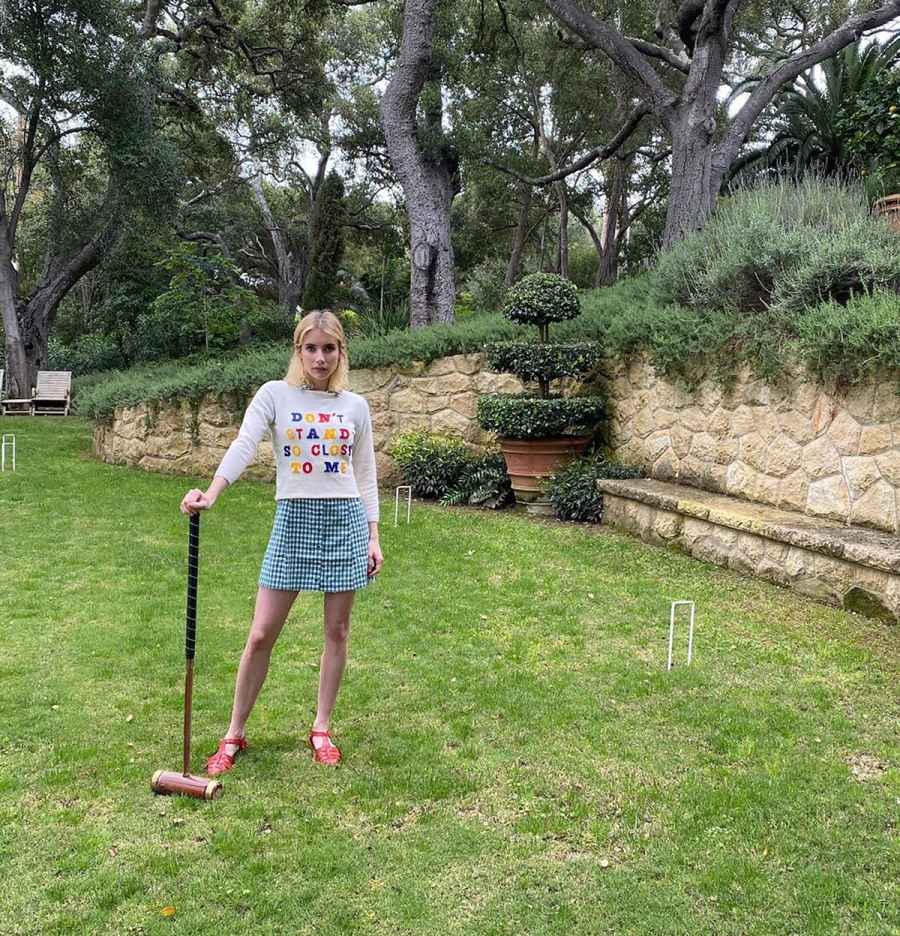 Emma Roberts and More Stars Make a Statement in Quarantine-Approved Clothing