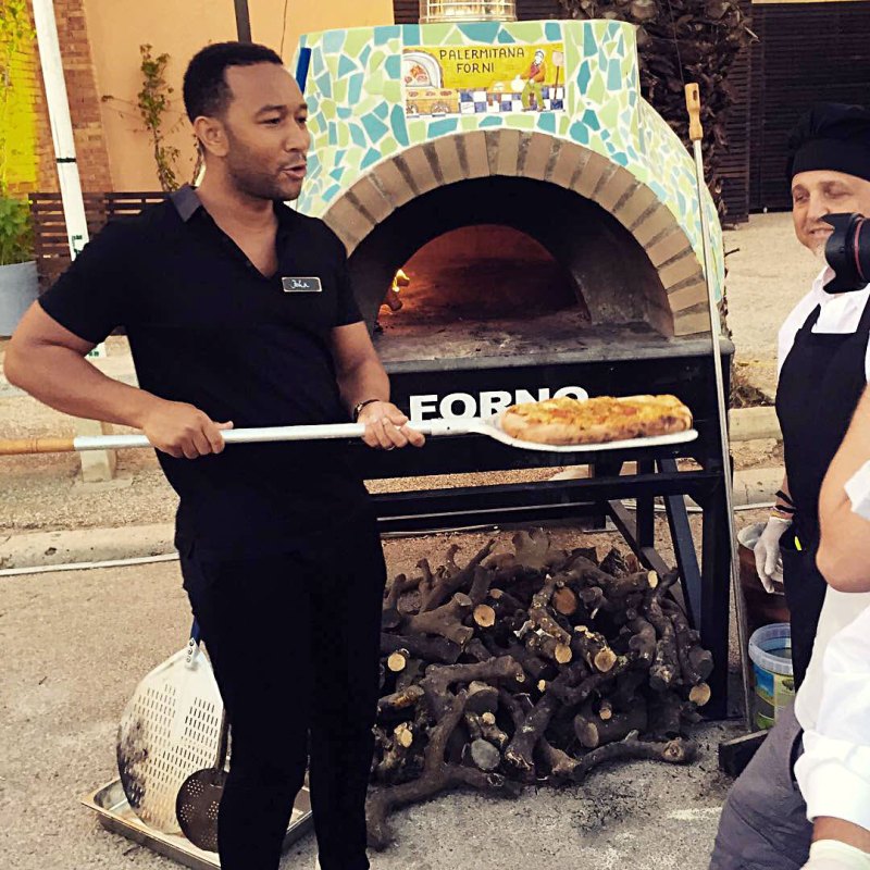 Stars Making Pizza John Legend