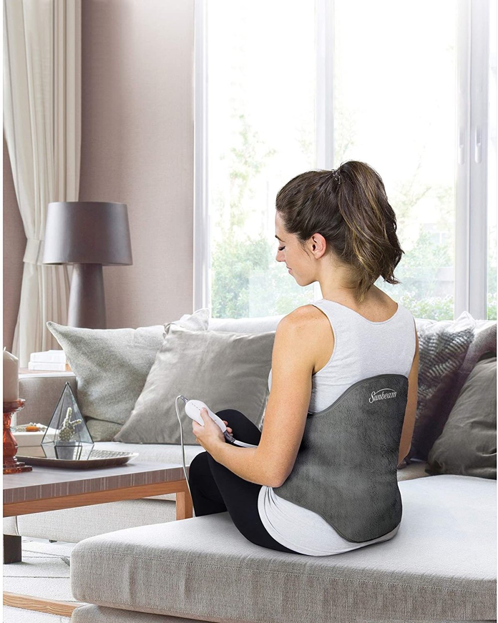 Sunbeam Heating Pad Back Wrap with Adjustable Strap