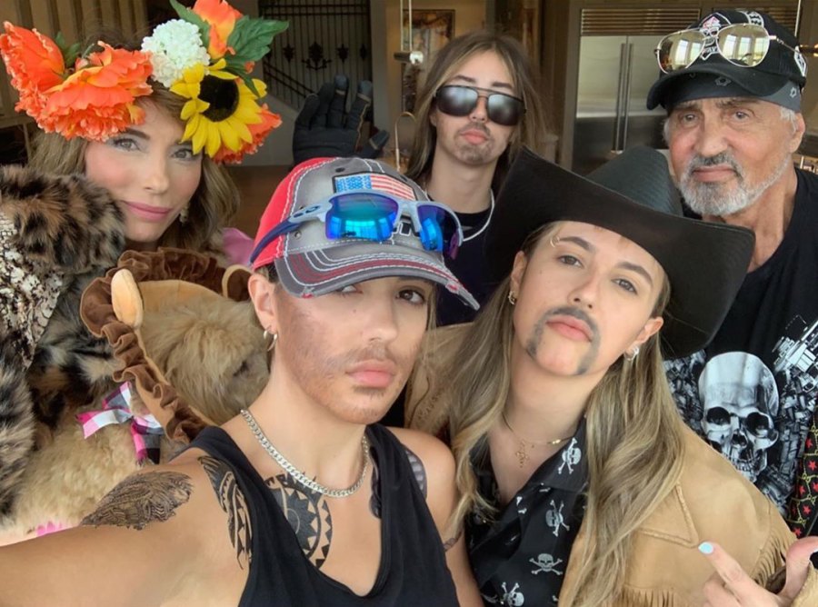 Sylvester Stallone His Daughters Show Off Tiger King-Inspired Costumes