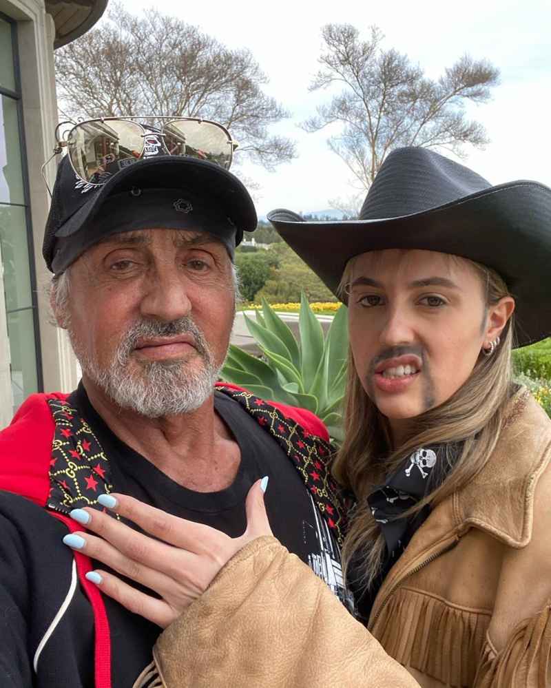 Sylvester Stallone His Daughters Show Off Tiger King-Inspired Costumes