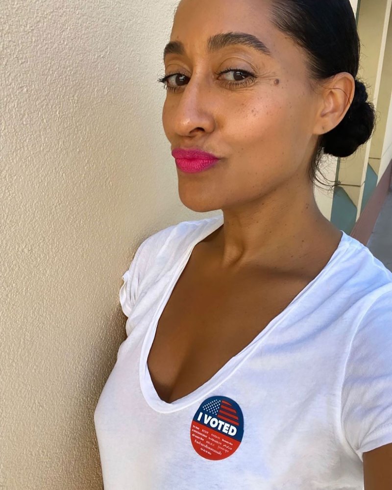Tracee Ellis Ross Wears Her Trademark Red Lipstick While Self-Isolating