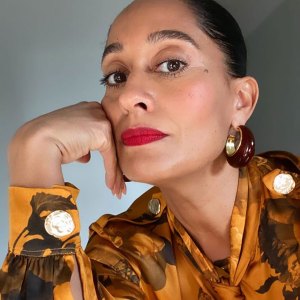 Tracee Ellis Ross Wears Her Trademark Red Lipstick While Self-Isolating