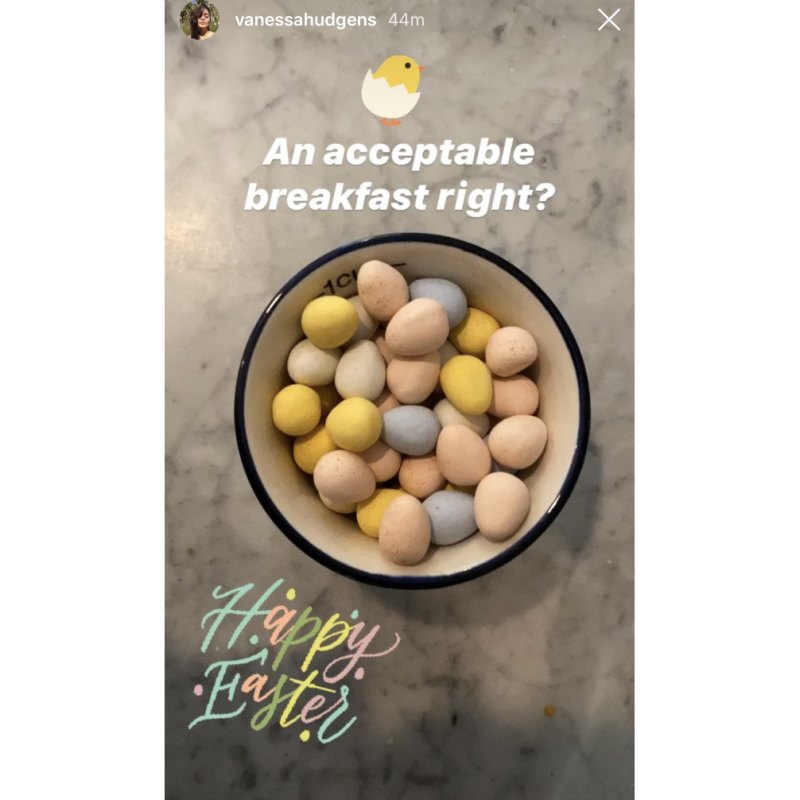 Vanessa Hudgens Easter eats