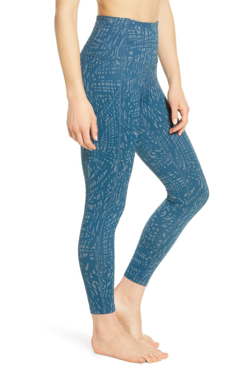 Zella Live In High Waist 7:8 Leggings (Blue Weather Hatsune Print)