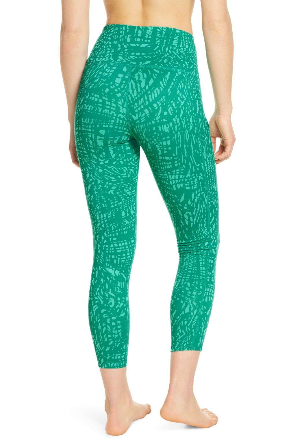 Zella Live In High Waist 7:8 Leggings (Green Lake Hatsune Print)
