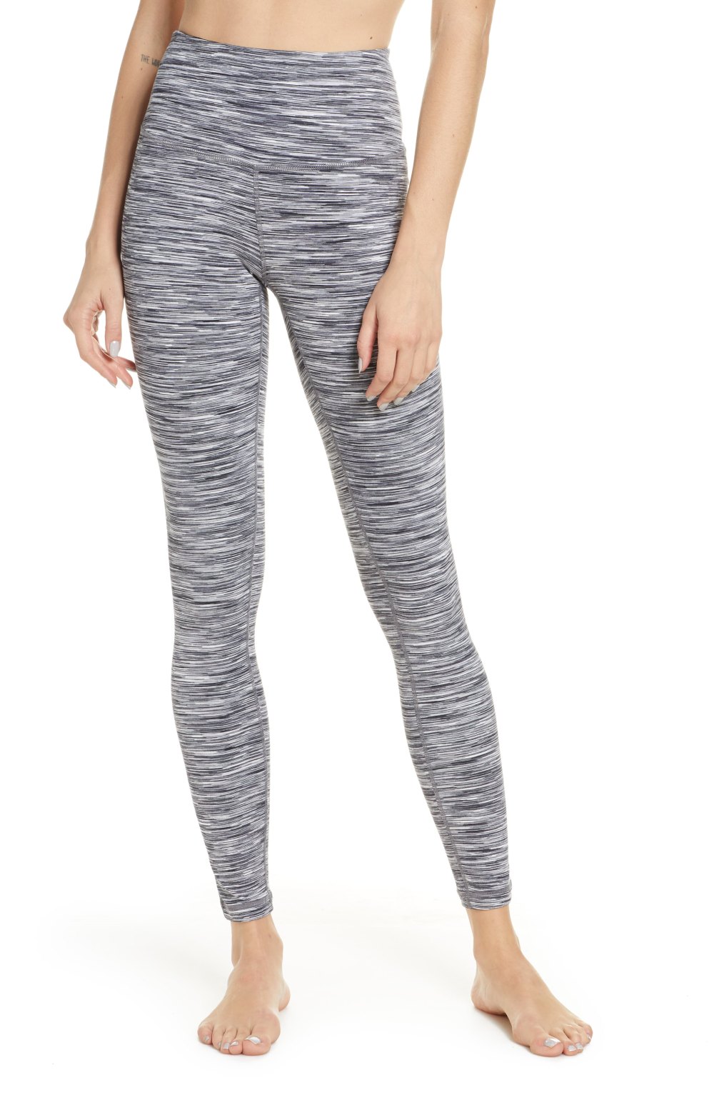 Zella Live In Space Dye High Waist Leggings (Black Graphite Spacedye)