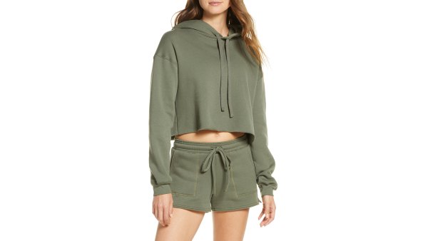 BELLA+CANVAS Solid Crop Hoodie