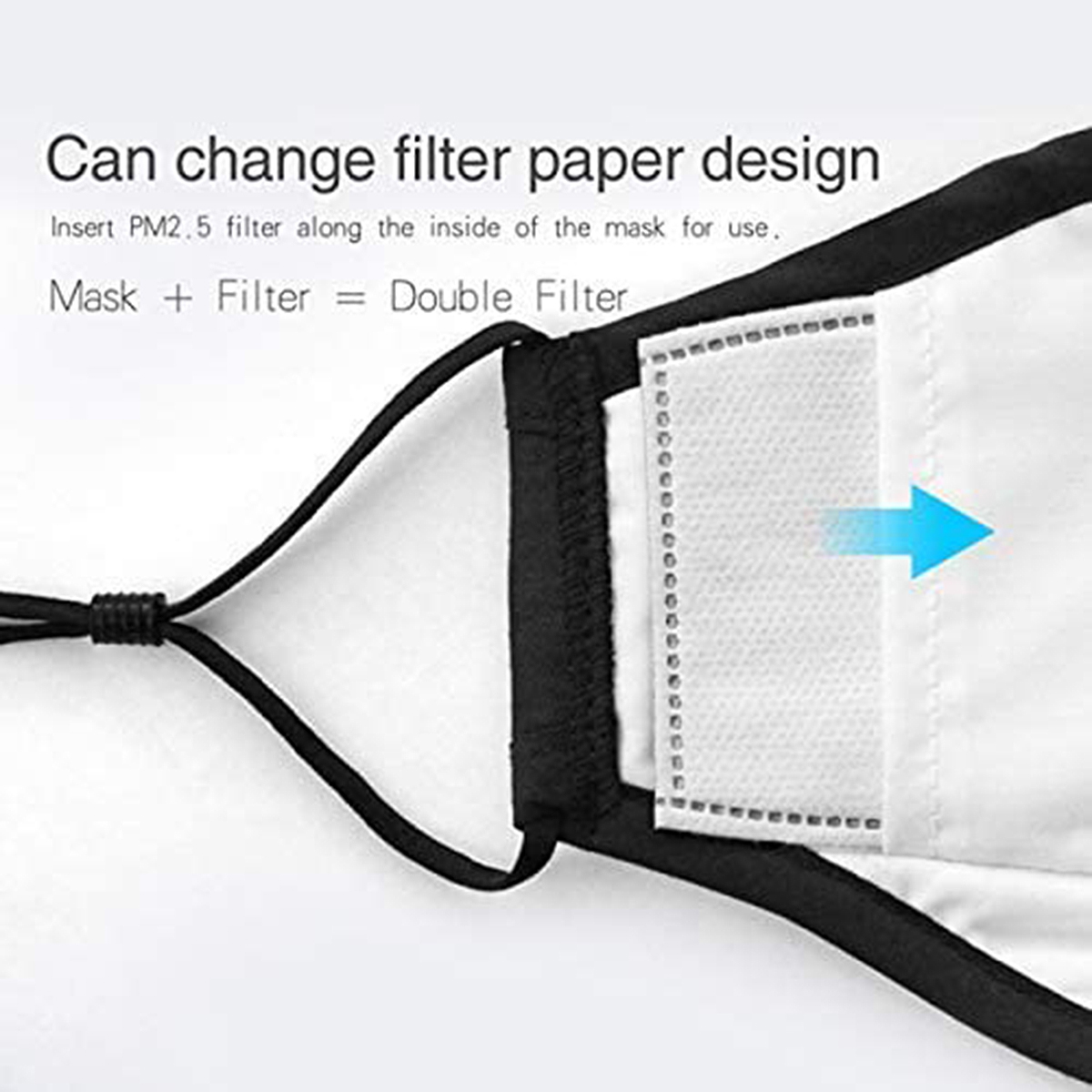 Activated Carbon Filter Cycling Face Mask - Anti-Pollution, Cotton, One Size, Unisex