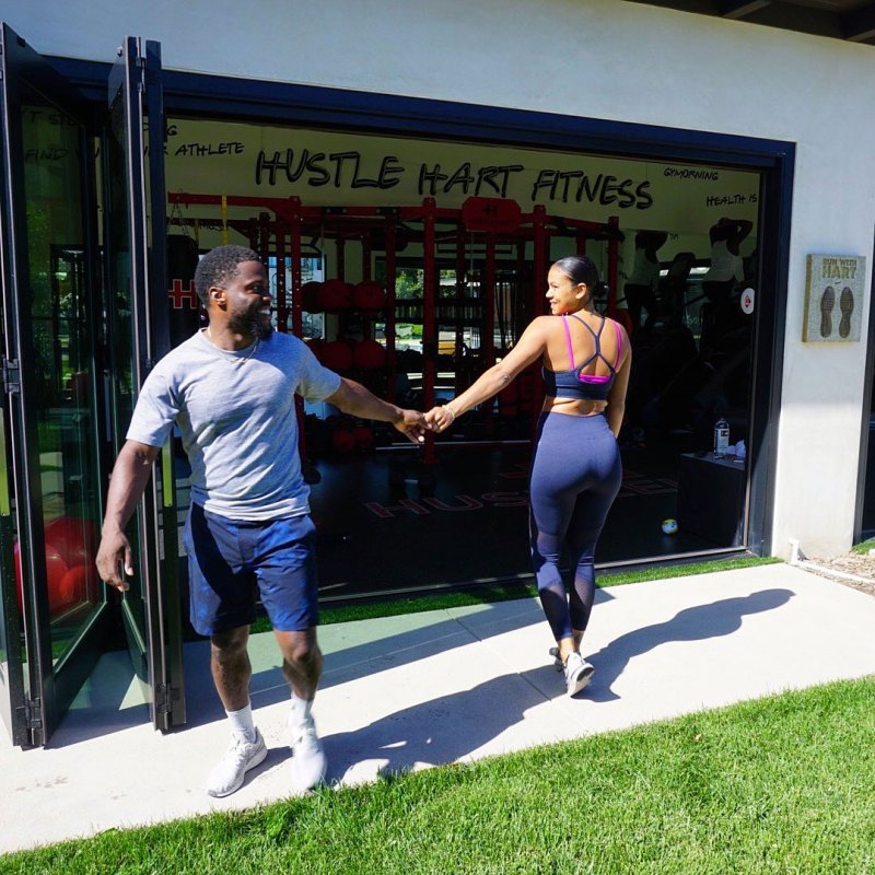 Kevin Hart and Eniko Parrish Celebrity Couples Working Out