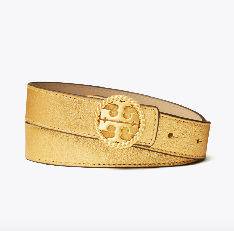1 1/2″ Twisted Logo Belt (Gold)