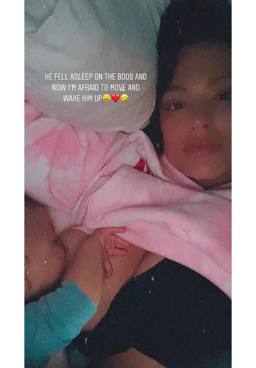 Ashley Graham Breast Feeding Moments With Baby Isaac