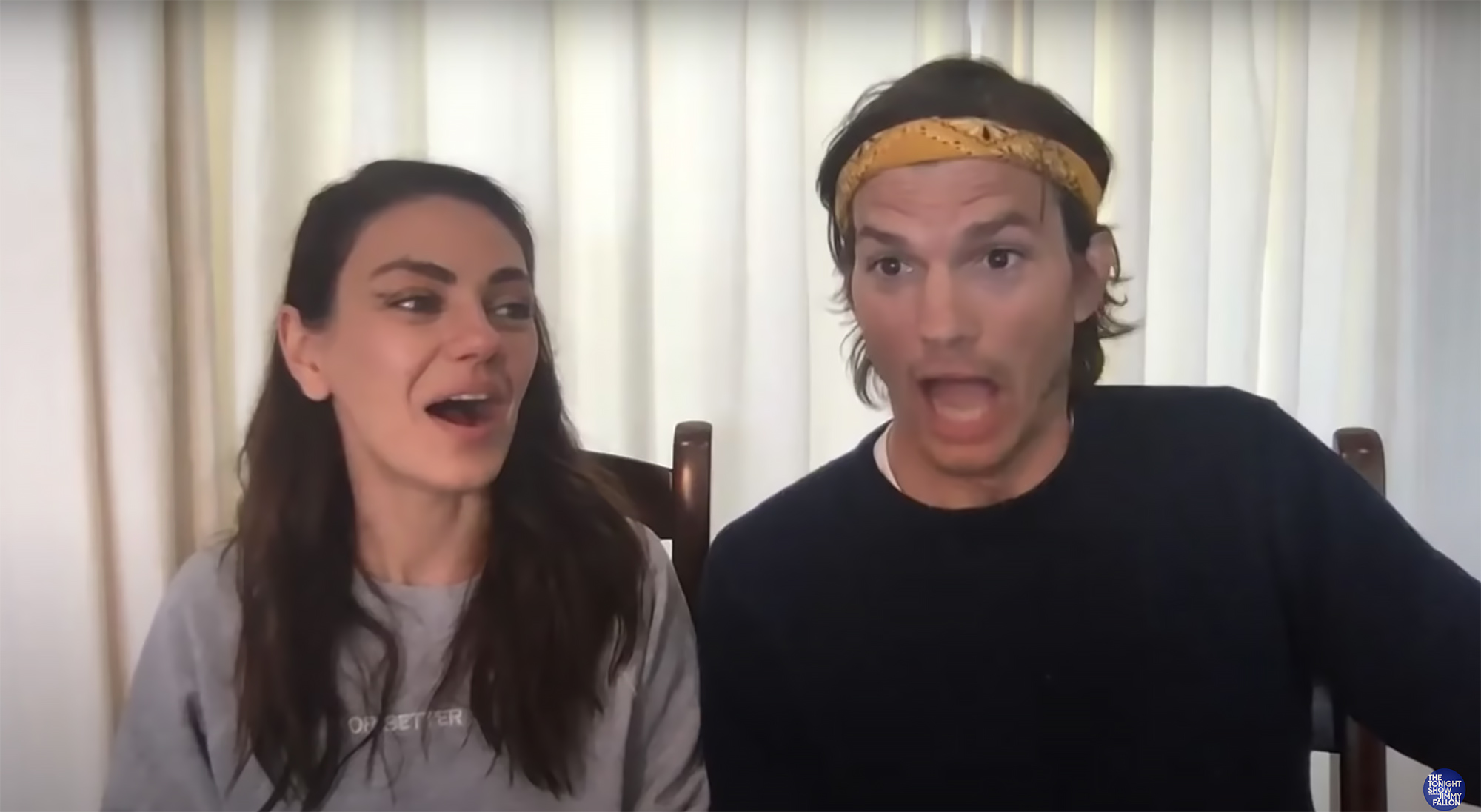 Ashton Kutcher and Mila Kunis Hilariously Fail at Voice Swap Game image
