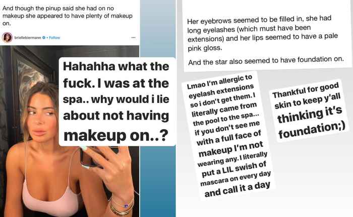 Brielle Biermann Slams Critics Who Say She Isn't Makeup-Free in This Selfie