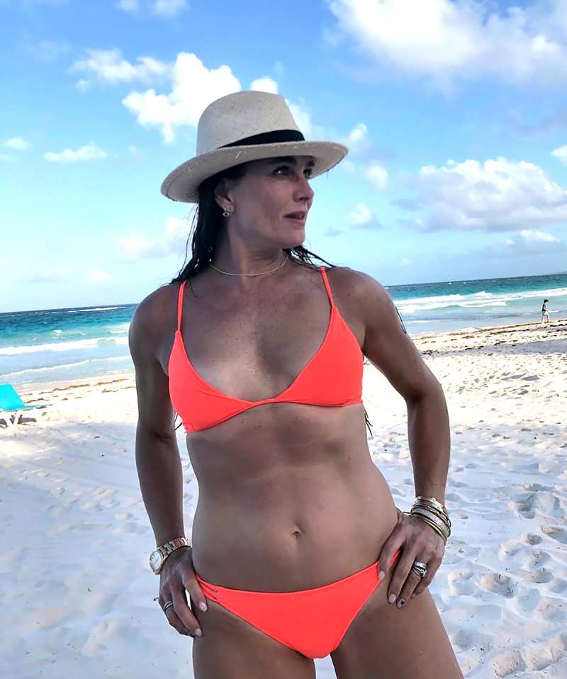 Brooke Shields, 54, Shows Off Enviable Abs in Neon Bikini