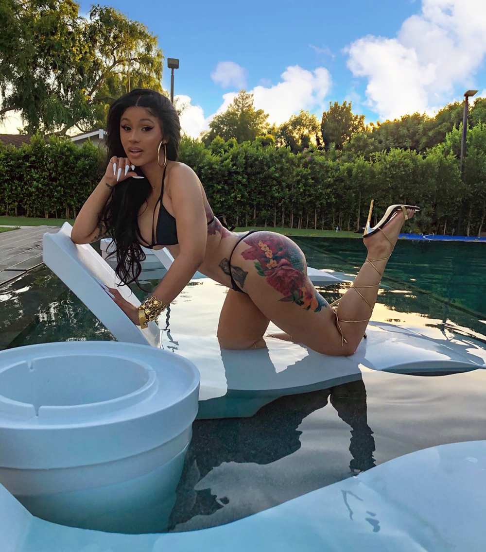Cardi B Admits She 'Sucks It In' When Modeling a Tiny String Bikini