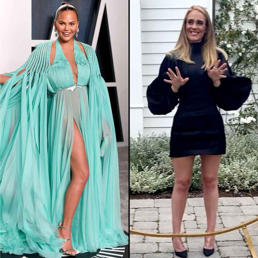 Chrissy Teigen Celebrities Cant Stop Freaking Out Over Adele Transformation