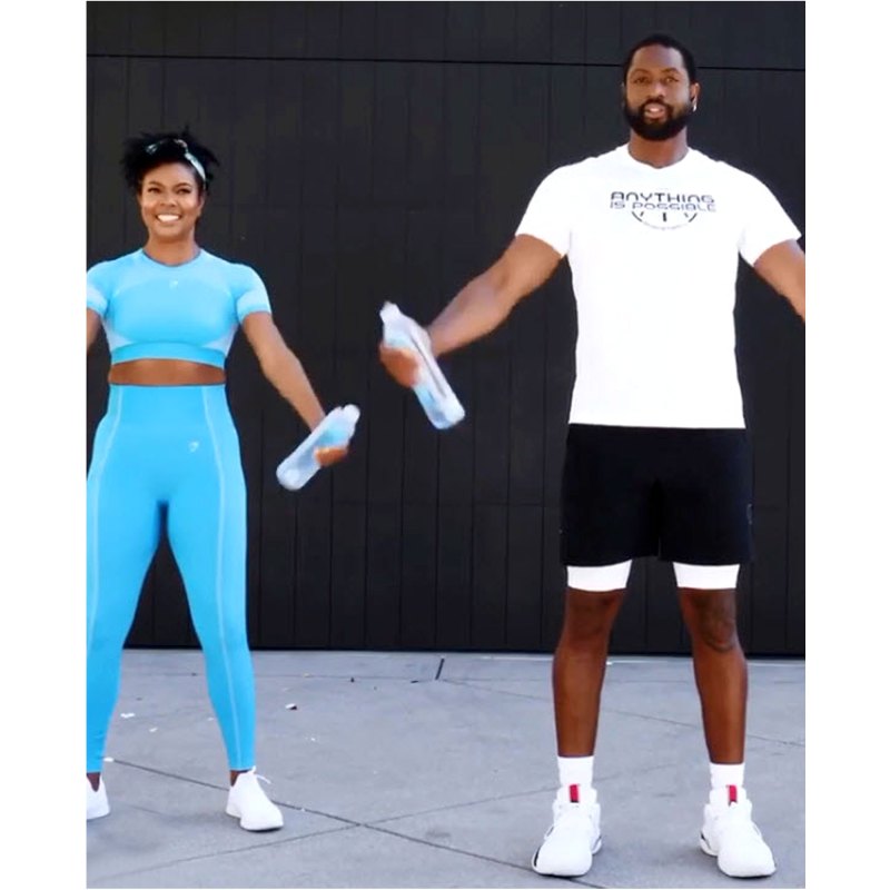 Gabrielle Union Dwayne Wade Celebrity Workout Buddies