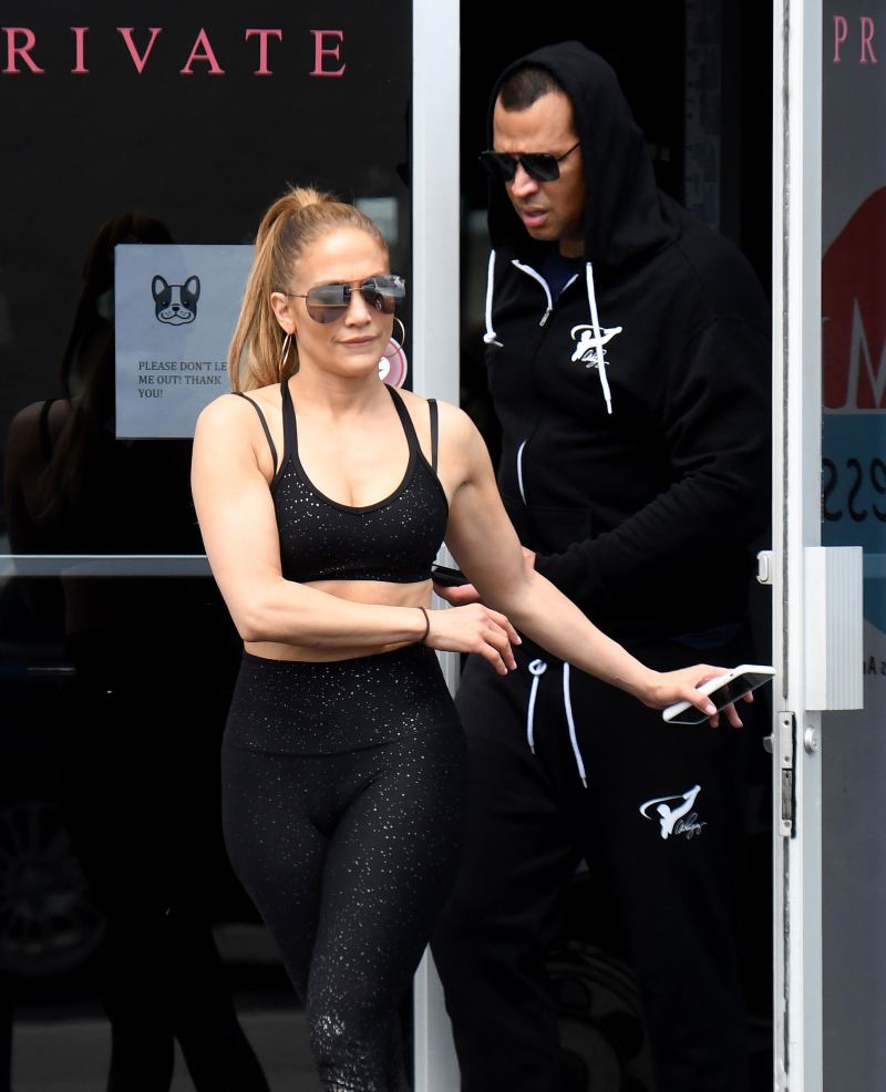 Jennifer Lopez Alex Rodriguez Celebrity Workout Buddies