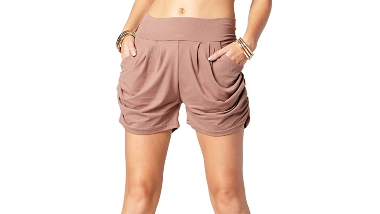 Conceited Premium Ultra Soft Harem Shorts (Solid Mocha)