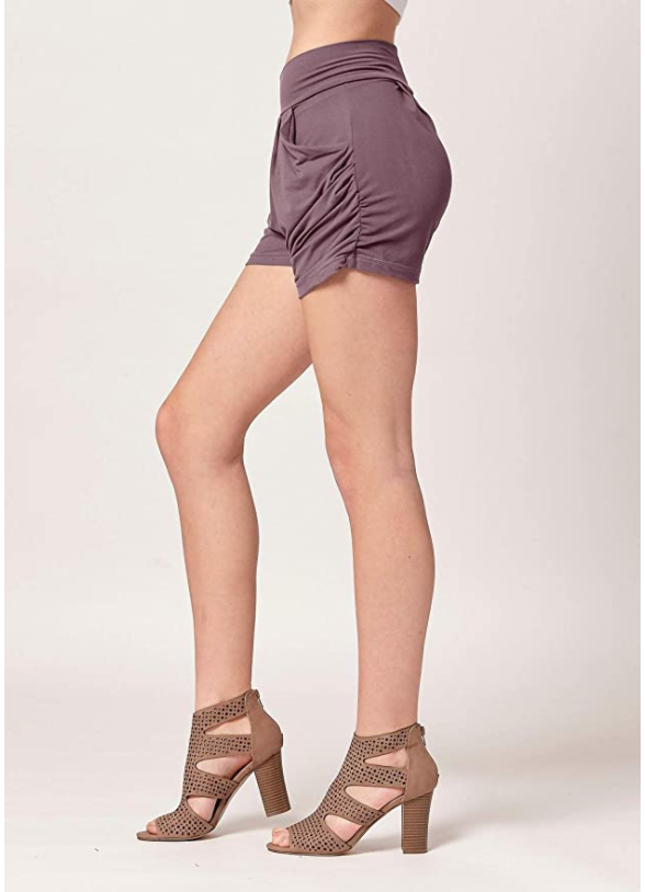 Conceited Premium Ultra Soft Harem Shorts (Solid Vintage Violet)