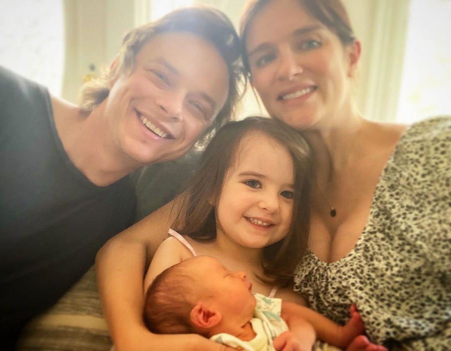 Dane DeHaan and Anna Wood with Daughter Bowie and Newborn Baby Bert