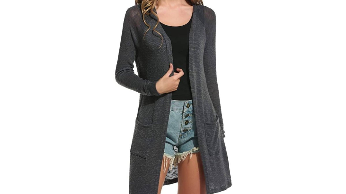 ELESOL Women’s Cardigan Sweater (Grey)