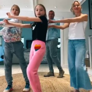 Exes Naomi Watts and Liev Schreiber Do TikTok Dance With Their Kids Amid Quarantine