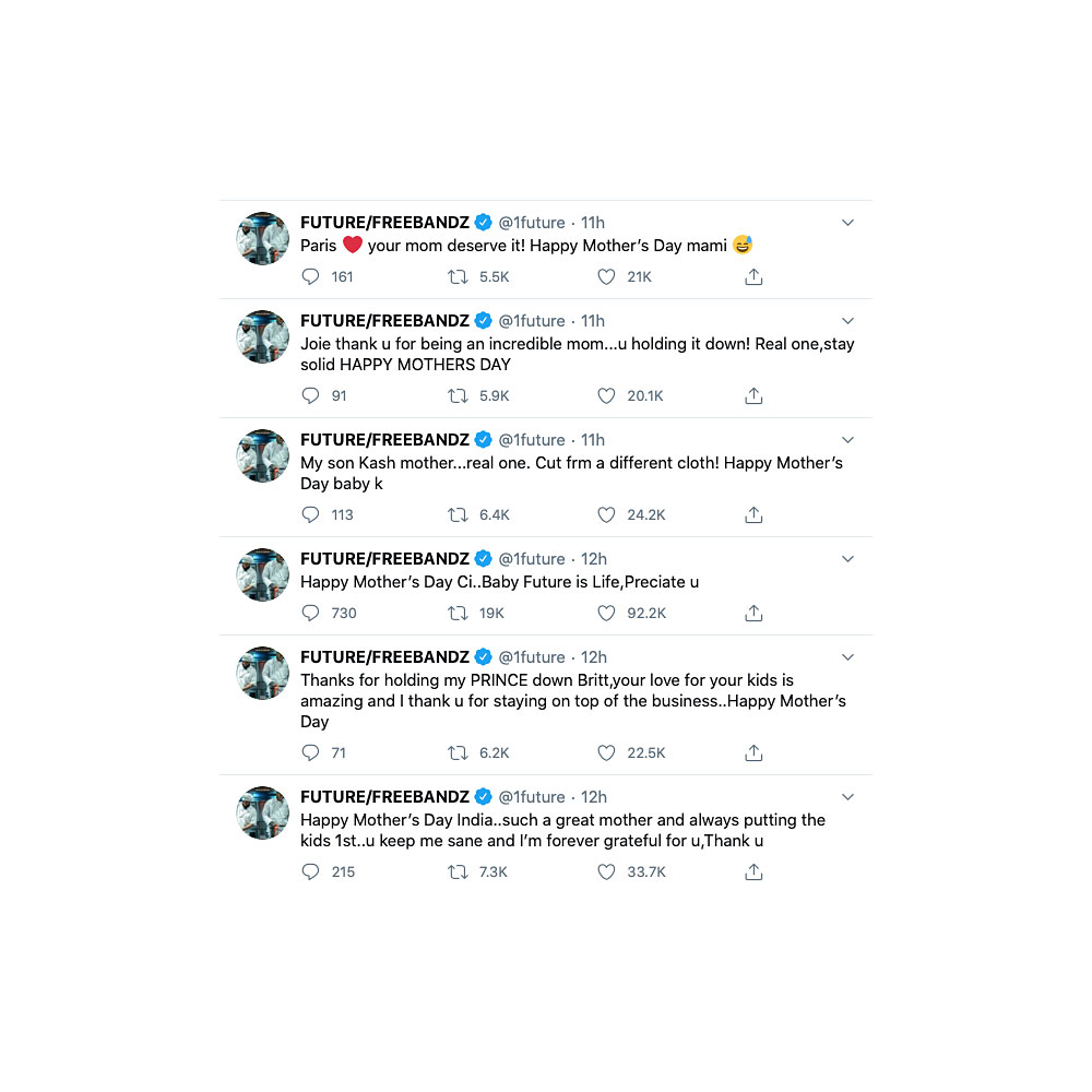Future Sends Mothers Day Wishes to the 6 Women He Has Children With