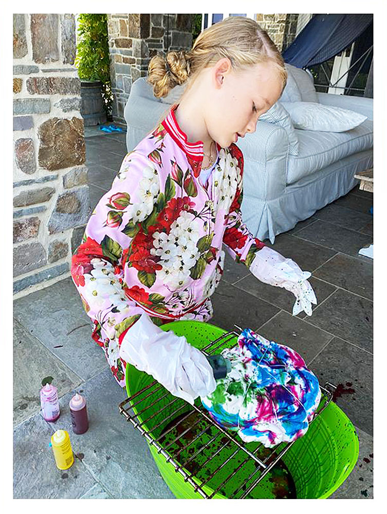 Jessica Simpson Daughter Maxwell Makes a Tie-Dye Sweatshirt for the Singer for Mothers Day