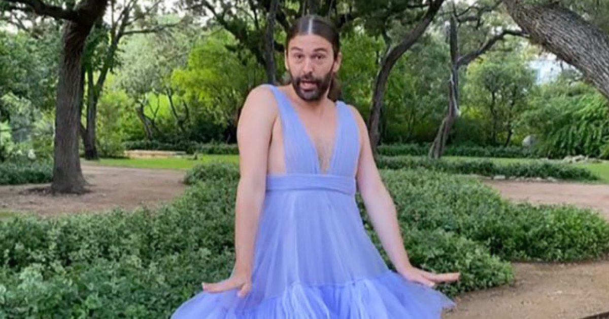 jonathan van ness green dress Jonathan Van Ness on Vulnerability Hangovers, Dating With Intention, and Living With HIV in a Pandemic