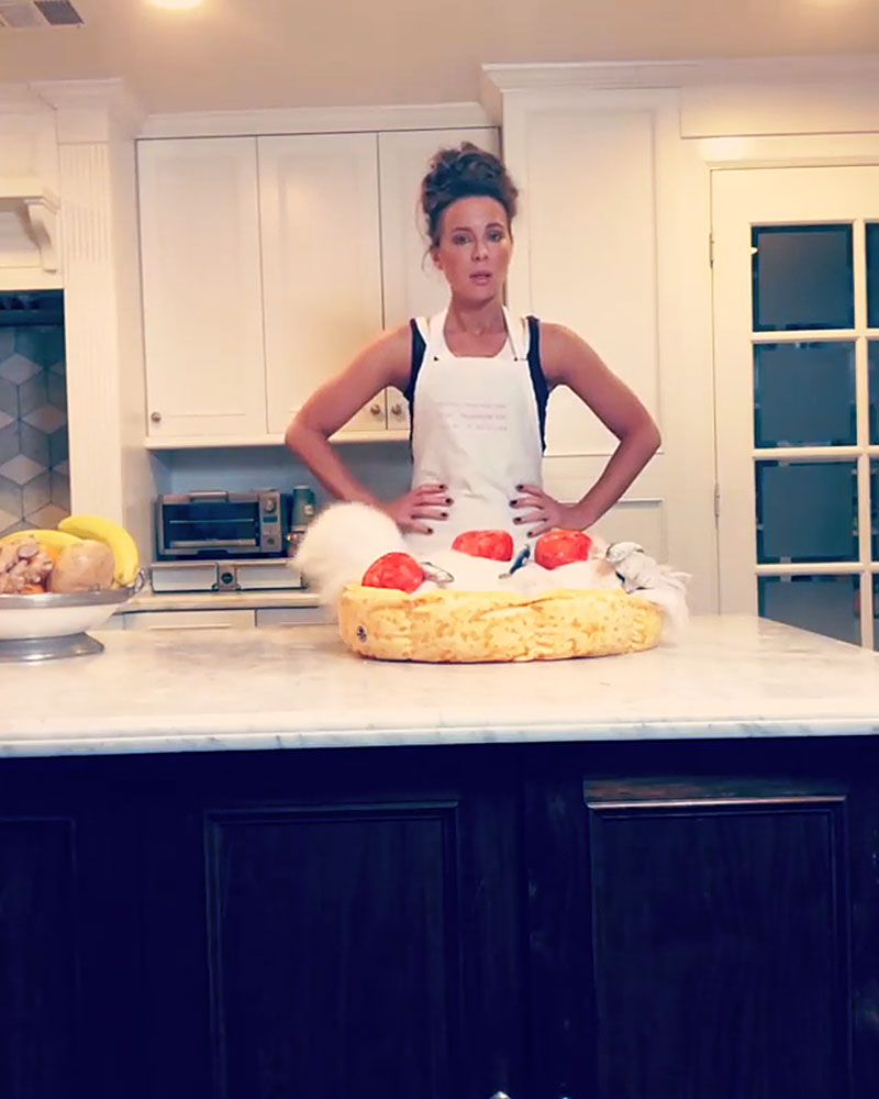 Kate Beckinsale Shares a LOL-Worthy Cooking Tutorial With Her Cat