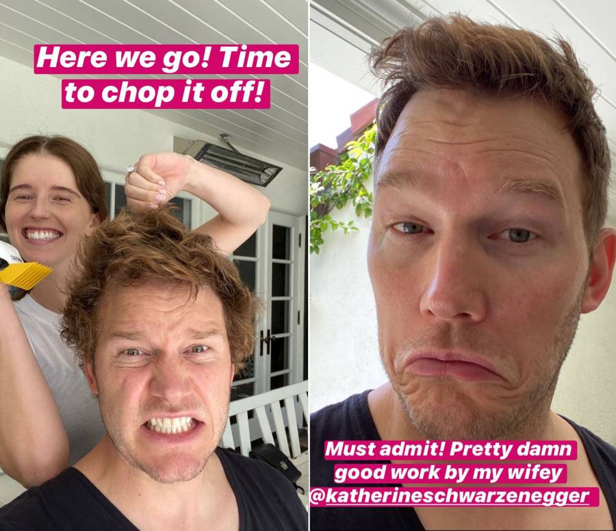 Katherine Schwarzenegger Gave Chris Pratt an Impressive Haircut