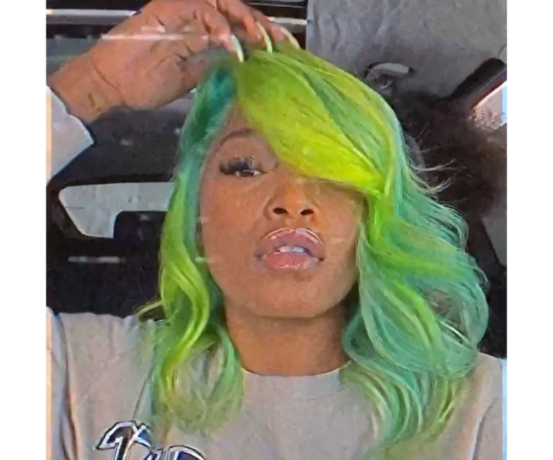 Keke Palmer Takes Neon Hair Dye Job to the Next Level