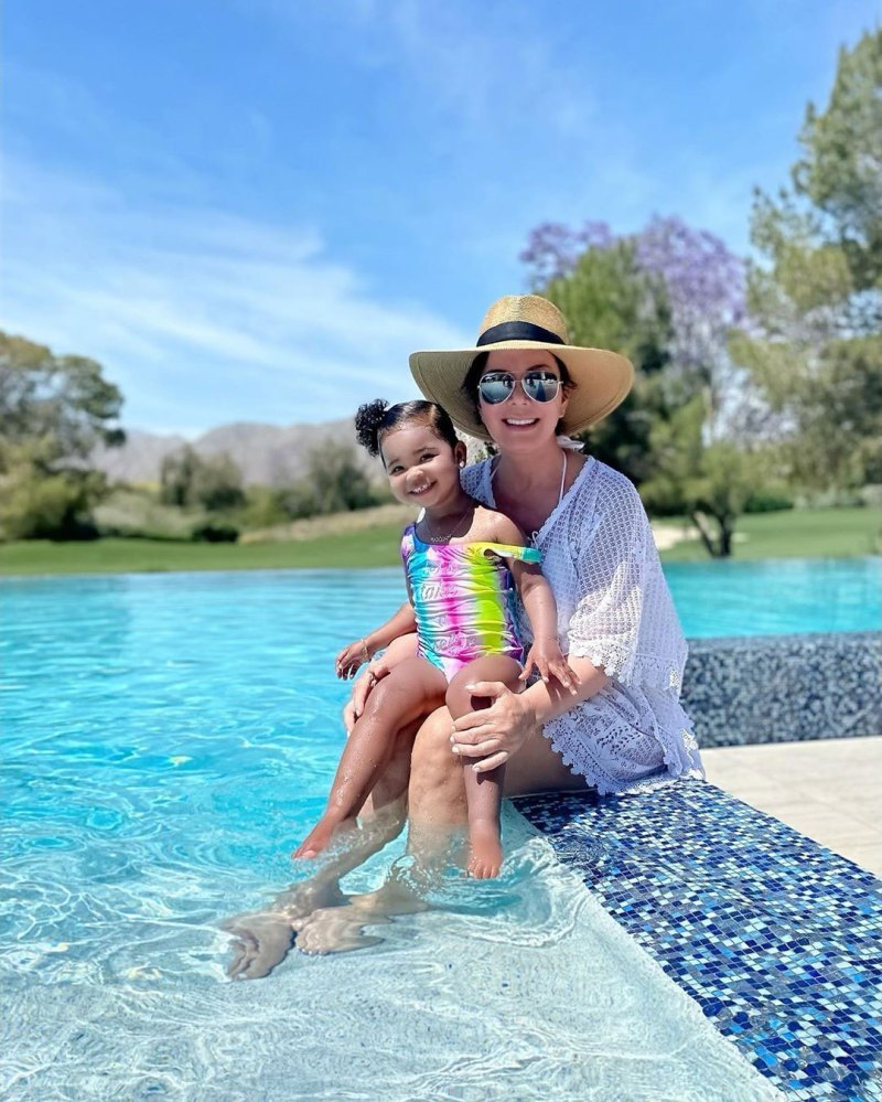 Khloe Kardashian Instagram True Thompson Celebrity Kids Playing in the Pool in Summer 2020