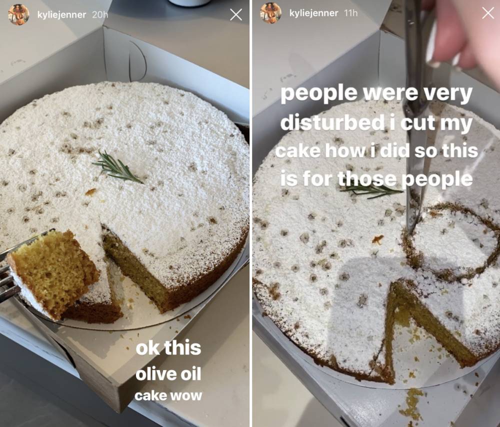 Kylie Jenner Disturbed Cut Cake