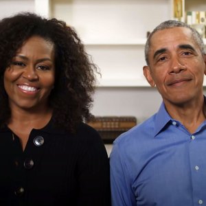 Michelle Barack Obama Tease Each Other Chicago Public Library Video
