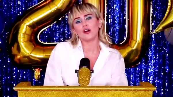Miley Cyrus Performs The Climb During Virtual Graduation