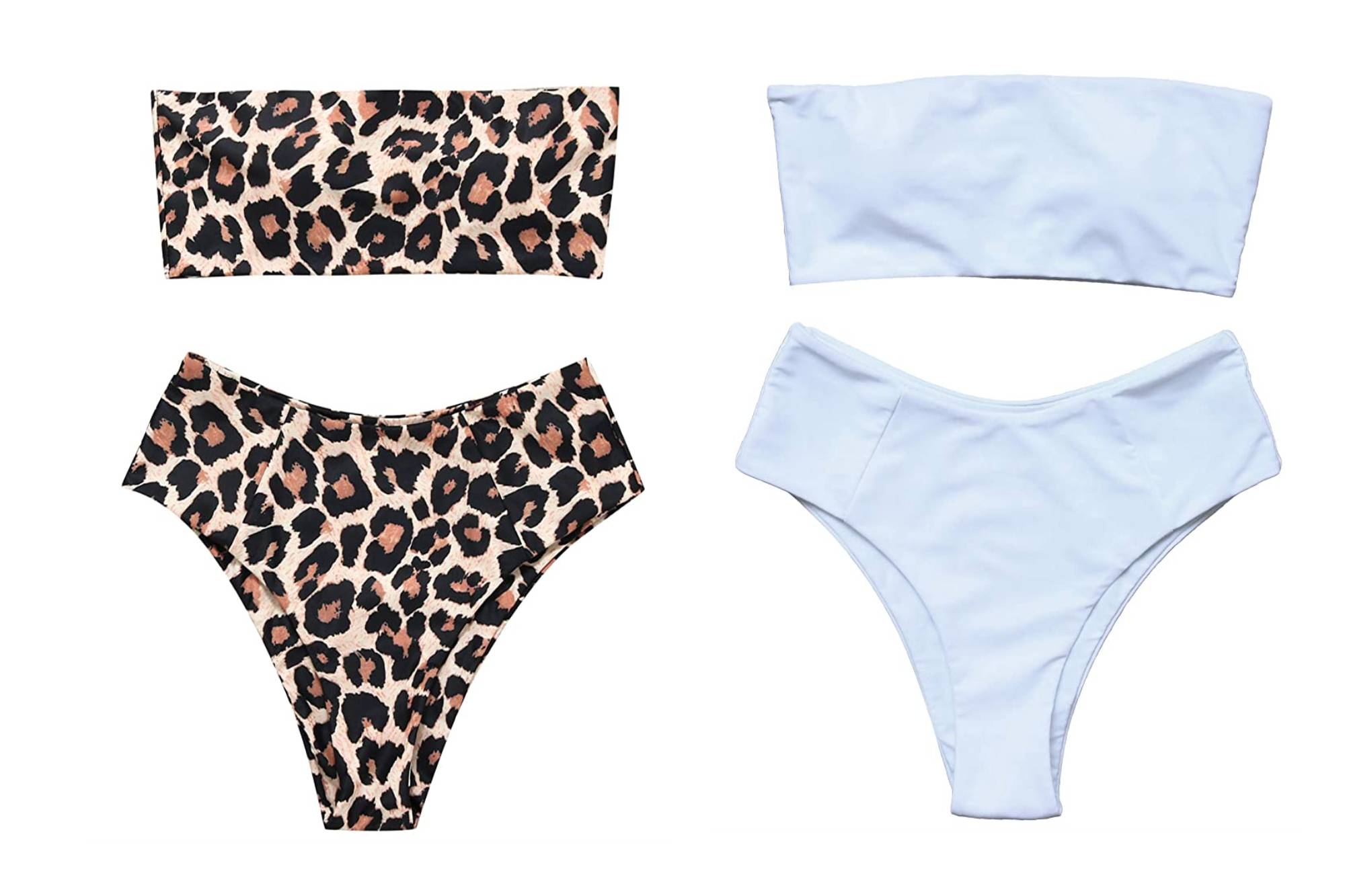 OMKAGI Women's 2 Pieces Bandeau Bikini