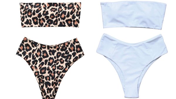 OMKAGI Women's 2 Pieces Bandeau Bikini