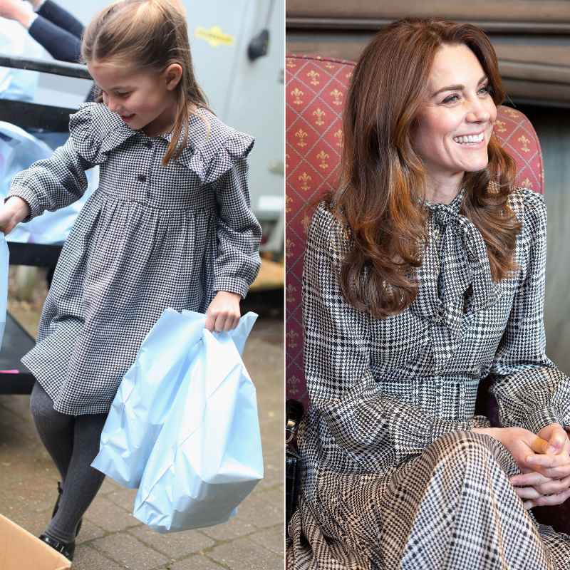 Princess Charlotte Twins With Duchess Kate in Houndstooth Dress