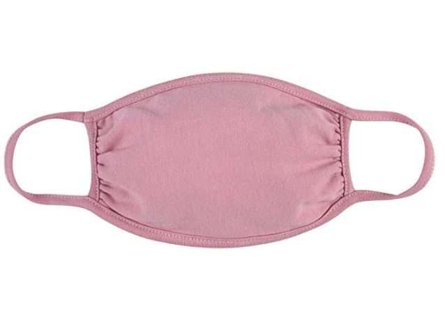 RIAH FASHION Costume Fabric Face Cover (Solid Dark Rose)