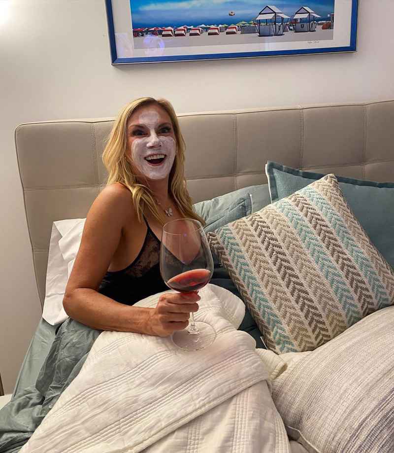 RHONY's Ramona Singer Is #Goals in Bed With a Mask and Giant Glass of Wine