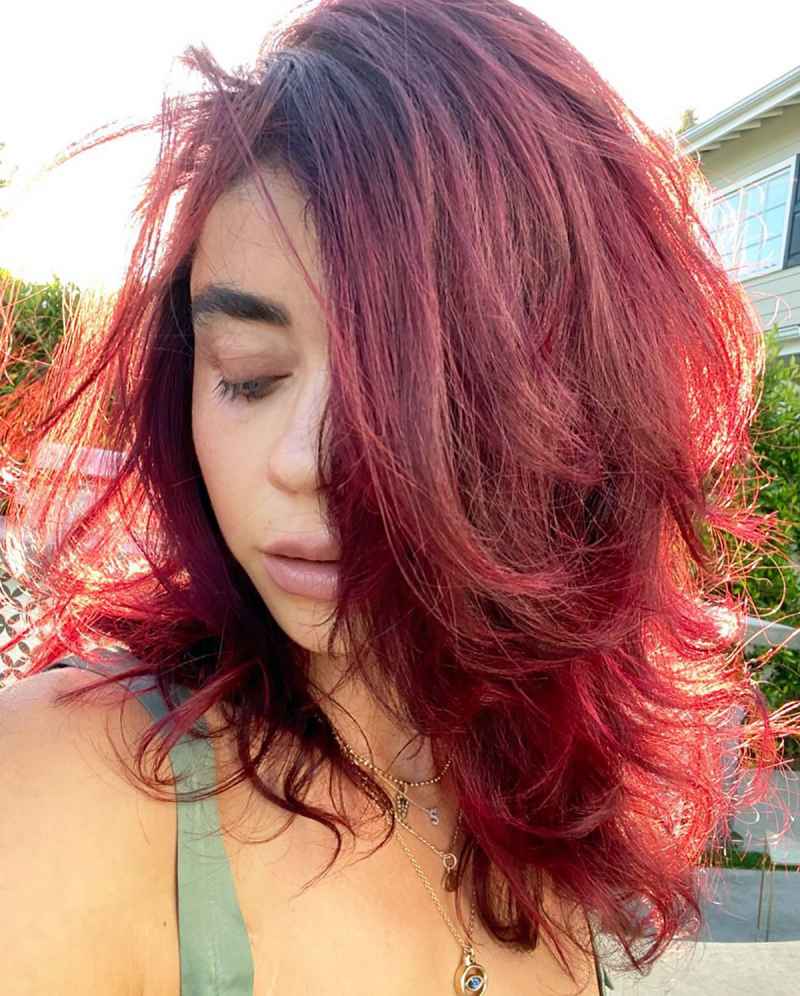 Whoa! Sarah Hyland's New Hair Color Is Seriously Bright