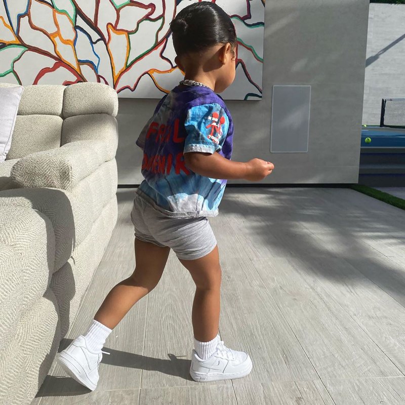 Stormi Webster Matches Her Hair Accessories to Her Tie-Dye T-shirt